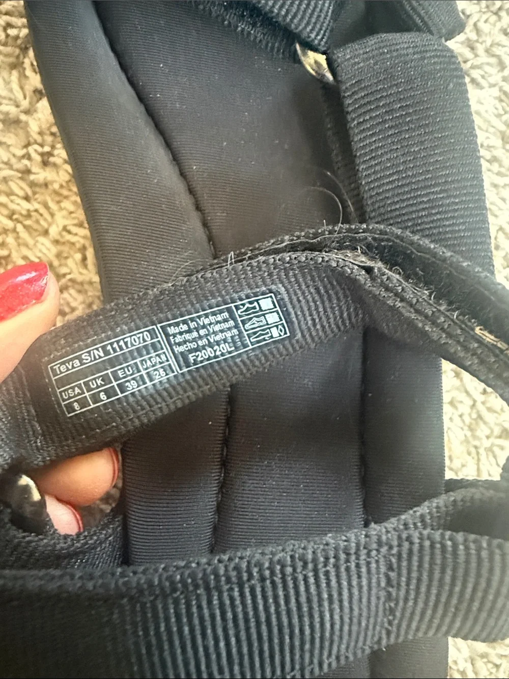 Teva Black and White Platform Sandals